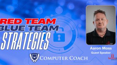 Red Team Blue Team Strategies cover image featuring Aaron Moss hosted by Computer Coach