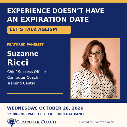 Computer Coach's Suzanne Ricci to Tackle Workplace Ageism in Free Webinar
